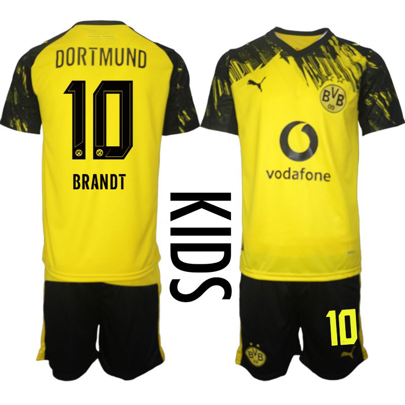 Youth 2025-2026 Club Borussia Dortmund home Yellow #10 Soccer Jersey->->Youth Jersey